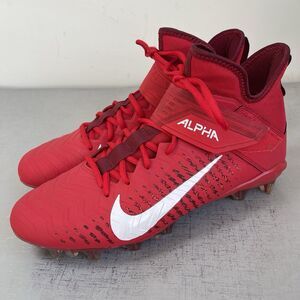 Nike Alpha Menace Pro 2 Mid Men's Football Cleats Size10 Red/White AQ3209-600